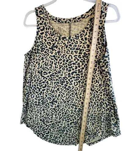 Hobby Lobby Leopard Print Drapey Tank Top Beige Black Animal Sleeveless Womens M Tan Size M