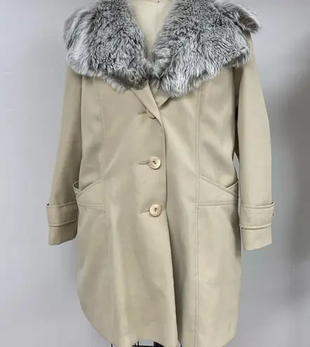 Vintage Faux Fur Trench Coat 16