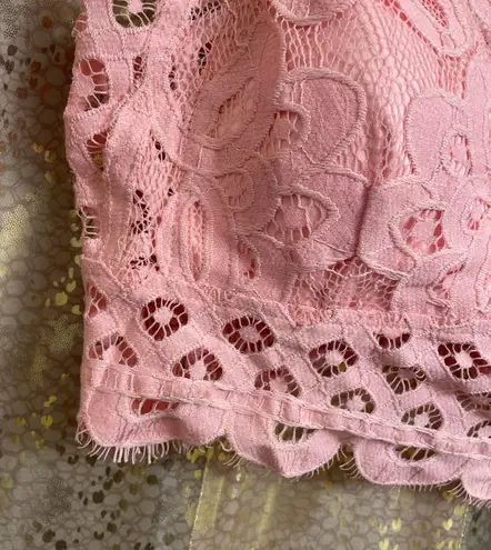 Zenana Outfitters Crochet Lace Bralette Light Rose, XL NWOT