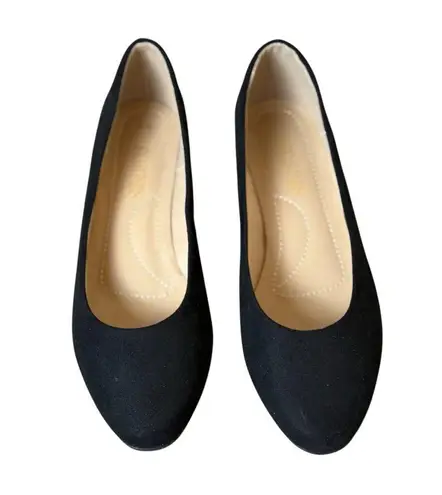 Dream Paris Dream Pairs Low Heel Chunky Pumps Black Faux Suede 6.5M Classic Minimalist