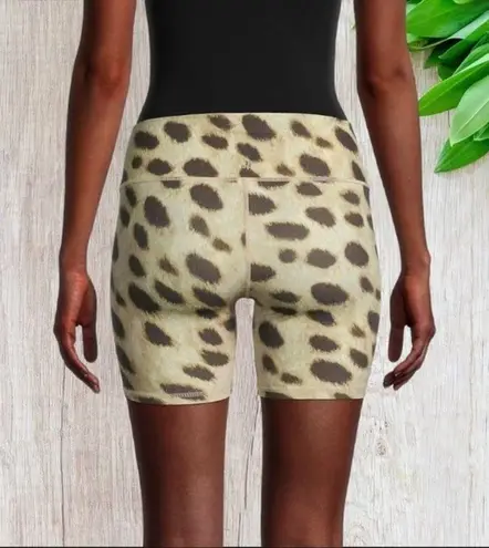 We Wore What Animal-Print Bike Shorts in Tan XL
