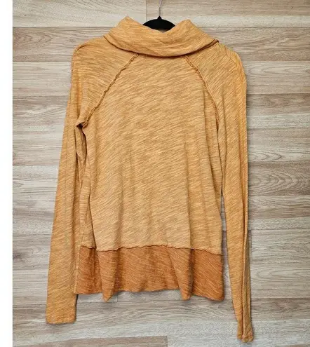 Free People Movement Free People Beach Cocoon Cowl Neck Two-toned Marigold Oversized Top Size Small