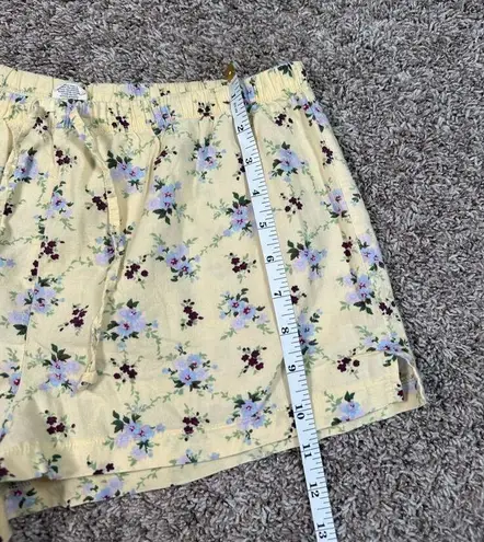 American Eagle vintage y2k  pj loungewear shorts yellow floral cotton S coquette