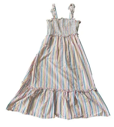 Draper James  Kimberly Smocked Stripe Midi Dress