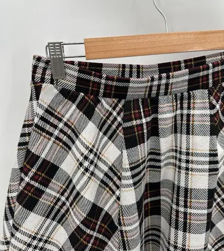 Full Tilt  Black White Plaid Mini Skirt Elastic Stretch Waist Women Size Small