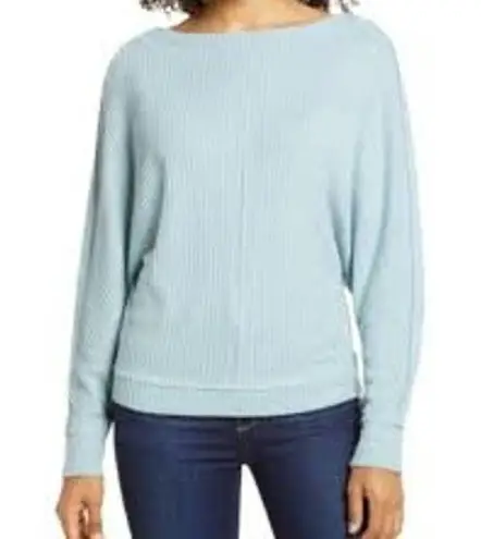 Caslon NWOT  Dolman Sleeve Thermal Top M Blue