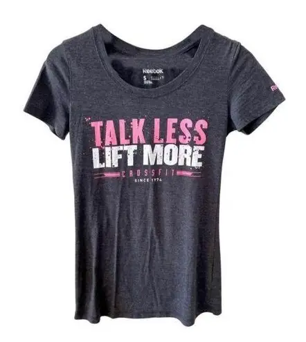 Reebok  “Talk less lift more” CrossFit shirt. Grey