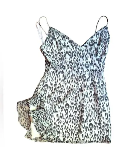 superdown Revolve  Kina Leopard print Mini Dress White black gray Small