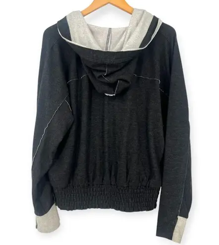 Johnny Was Calme | M | Cozy Smocked Hoodie Pullover Pockets Sweatshirt Sweater