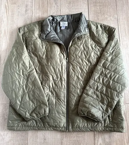 Ducks Unlimited Quilted Jacket Women's XXL Lightweight Coat Puffer Army Green