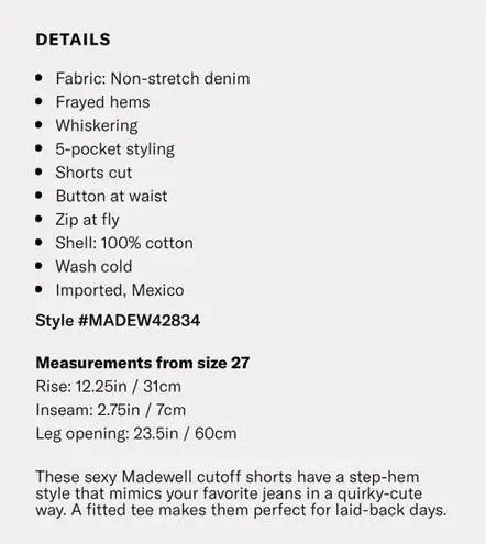 Madewell Shorts