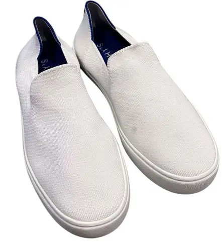 Rothy's The Original Slip On Sneakers in bright white 9.5