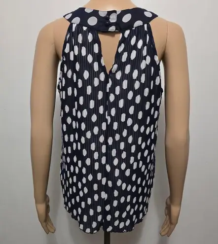 Jonathan Martin Navy Polka Dot Halter Tank Top Size Small