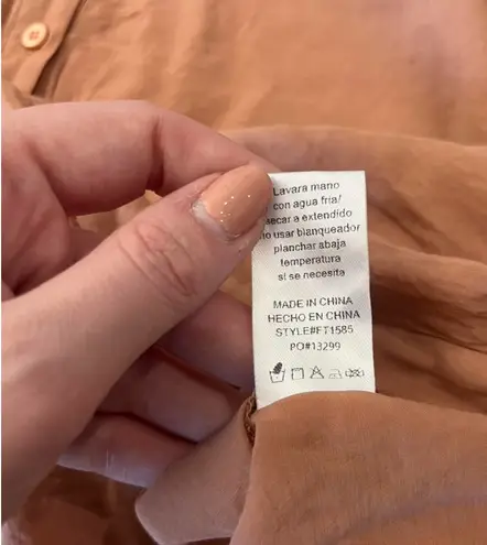 FATE. Terracotta Puff Sleeve Top