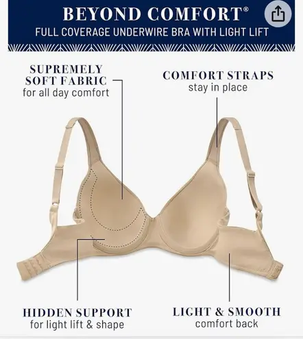 Vanity Fair Women's Light Lift Bra: Comfort Straps & No Poke Underwire