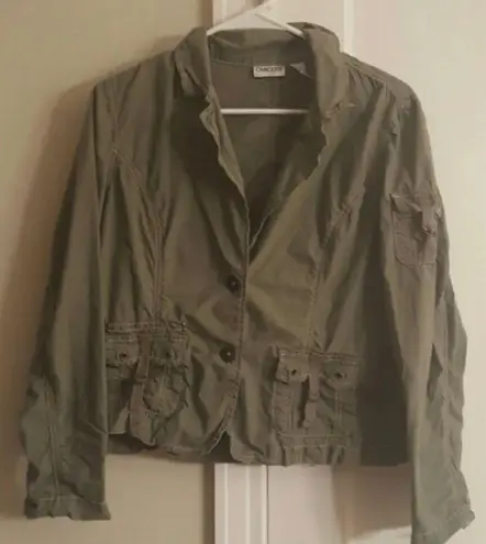 Chico's  army green jacket size 1 thumbnail 1