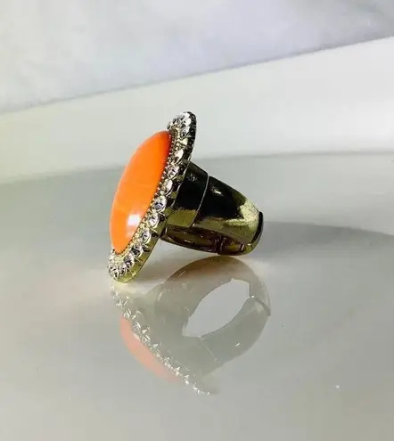INC Large Coral Stone Ring