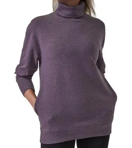 Athleta  Balance Cinch Purple Sweatshirt Long Sleeve Turtleneck Women’s Sz Small