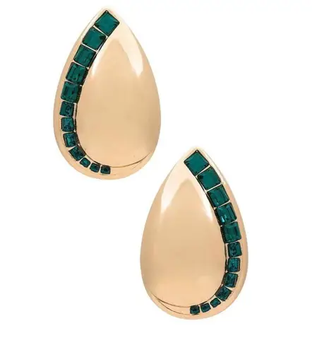 8 Other Reasons Teardrop Earrings in Gold & Green One Size Womens