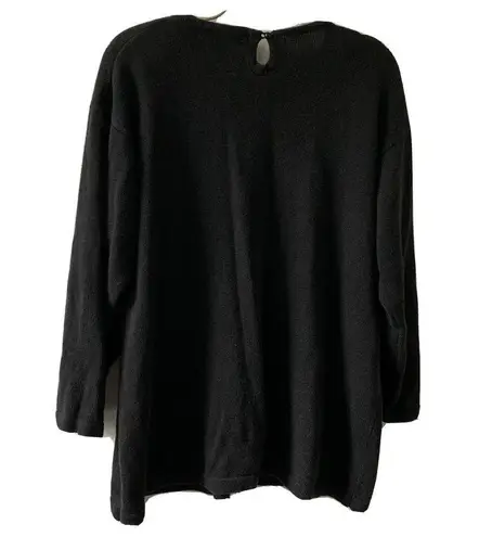 Vintage Jacque & Koko Size 18/20 Black Sequin Whimsical Party Pullover Sweater