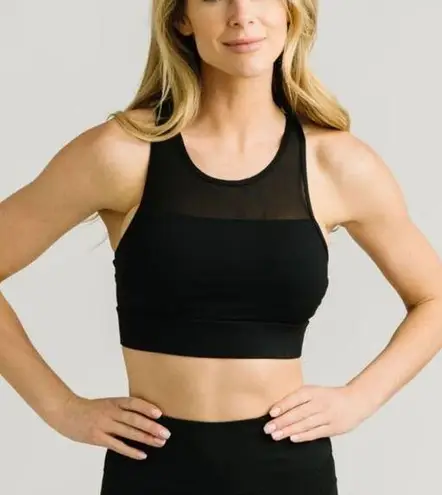 Zyia Active Women's Size Small Black Black All Star Sports Bra EUC