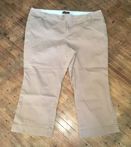 Lane Bryant  khaki 28P cropped slacks - Image 1