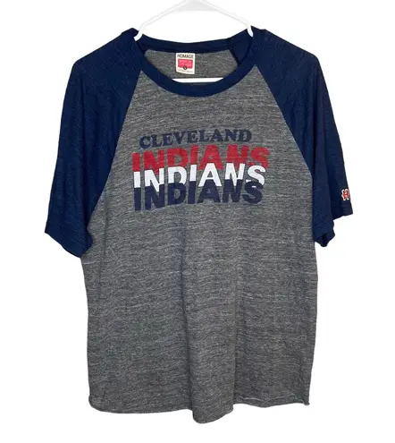 Women's Homage Cleveland Indians Baseball Vintage Raglan T