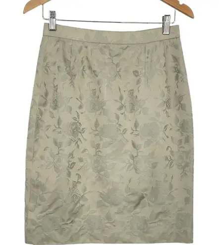 Jacqueline De Bray Vintage Womens Brocade Gold Knee Length Elizabethan Skirt S Size M