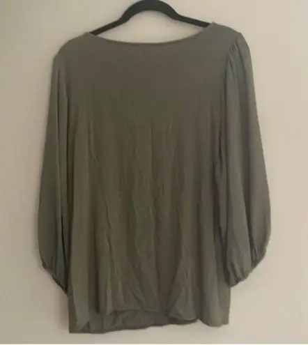 Vince Camuto Green Long Sleeve Stretch Blouse Shirt Career Work Basics