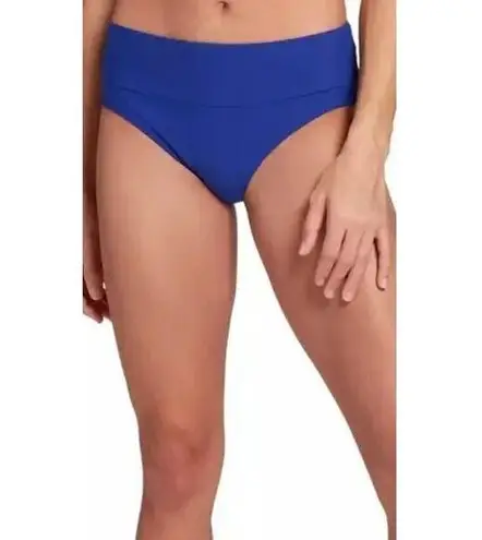 CALIA Mid Rise Ruched Swim Bottoms Jeweled Indigo Blue XL NEW