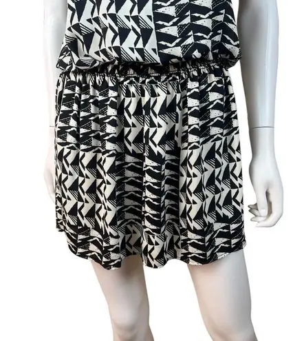 Veronica M Printed Drop Waist Short Dress