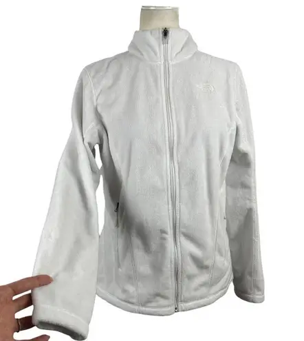 The North Face Women’s  Helata Full Zip Fleece Fuzzy Jacket White Size Medium