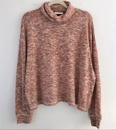 Universal Threads New  Turtleneck Sweater Soft Knit Pullover Marled Brown