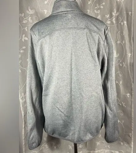 Ocean + Coast Womens Full Zip Knit Jacket Long Sleeve Light Blue Gray Sz XL NWOT