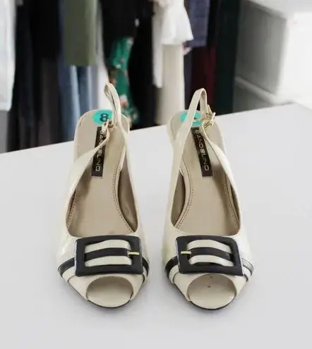 Bandolino DBPeaceTJ Buckle Peep Toe Slingback Heels