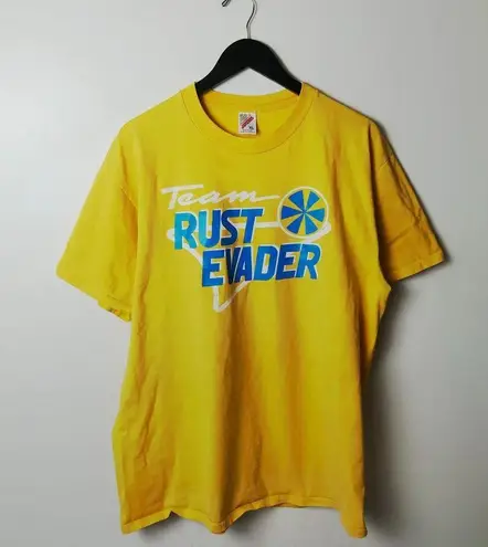 Vintage Team Rust Evader T Shirt Classic Graphic Tee Short Sleeve 100% Cotton Size XL