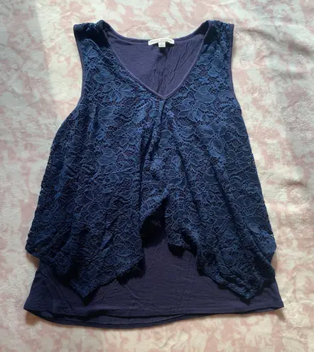 Green Envelope LA Lace Layered Sleeveless Blouse