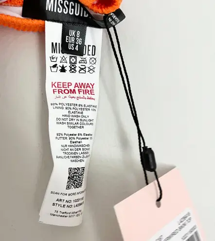 Missguided NWT Women's Ribbed Underwire Bikini Top in Orange Size 4