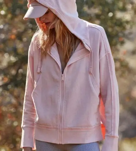 Free People Movement Only One Hoodie Pink Medium