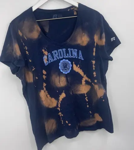 Russell Athletic North Carolina Tarheels Bleach Dyed Short Sleeve Shirt Size 2XL