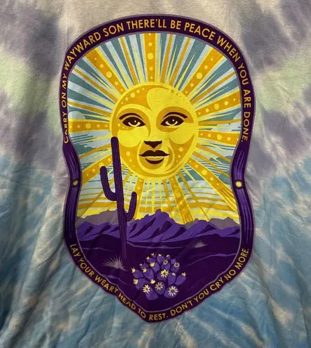 Kansas Carry On My Wayword Son Lyrircs Tie Dye Tshirt 2xl