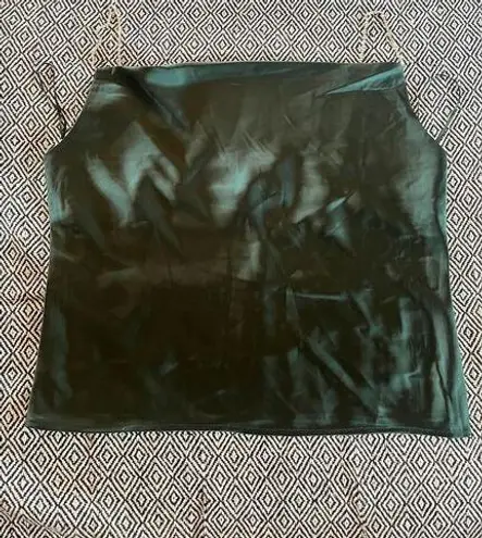 House of Harlow NEW! NWT Silky Cami Top Rhinestone Straps Emerald Green Size S