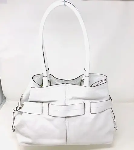 CAVALCANTI white leather tote purse, made in Italy