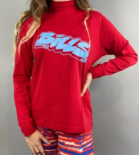 Lands' End Custom Buffalo Bills Reworked Turtleneck Red Size M