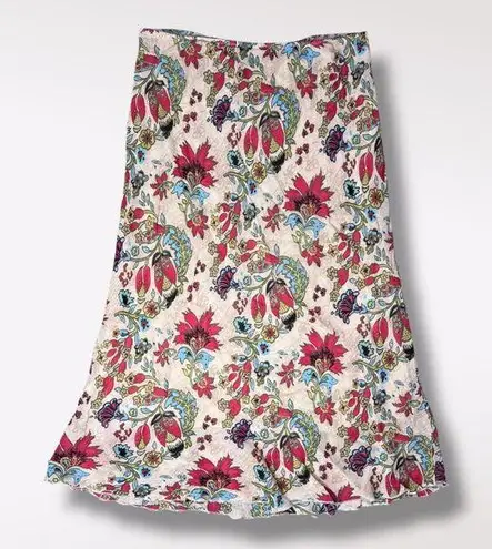 Cecilia Classics Floral Boho Midi Skirt Georgette Vintage Y2K Size Small Multiple