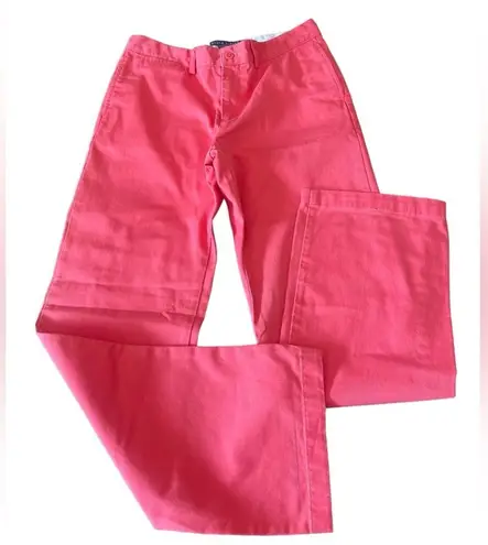 Ralph Lauren  Classic Chino Womens Pants 100% Cotton Straight Leg Coral Size 4