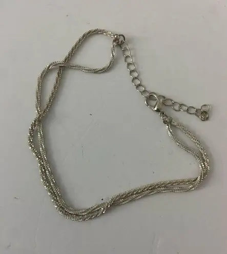 Boutique Layered chain anklet silver tone