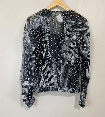 All Saints Women’s Fara Stretto Top Sheer Blouse w/ Tank Black & White Sz 0 NWT