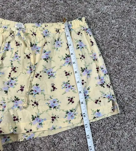 American Eagle vintage y2k  pj loungewear shorts yellow floral cotton S coquette