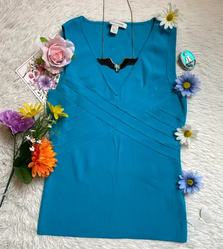 Boston Proper nylon stretchy blue tank